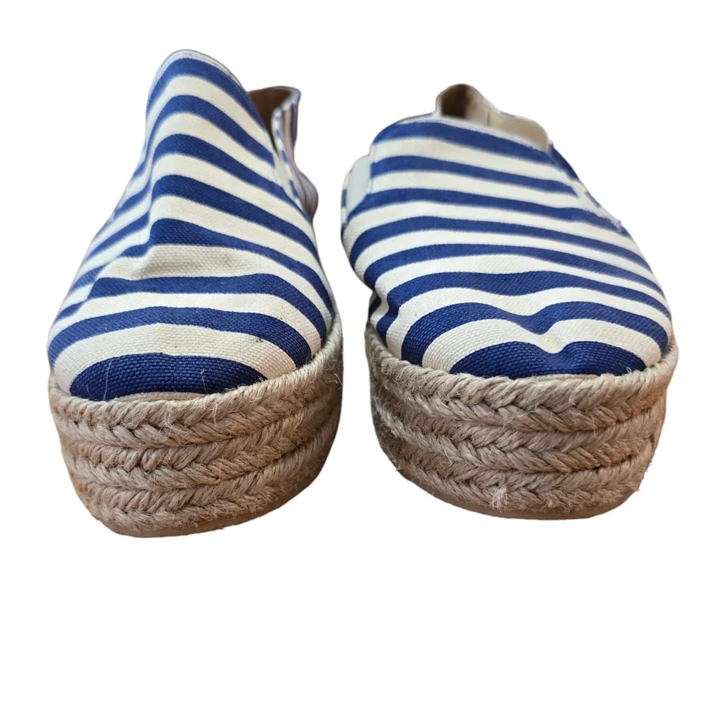M. GEMI Italian Canvas Stripe Espadrilles Sz 8.5